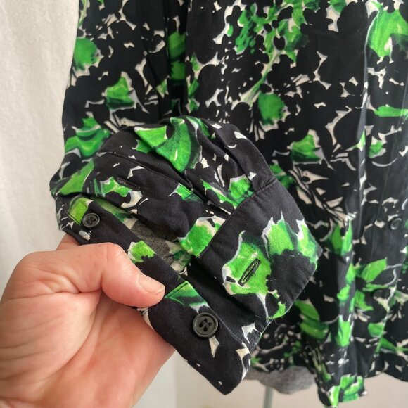 Samsoe Samsoe button-down with black and green floral print - Picture 3 of 9